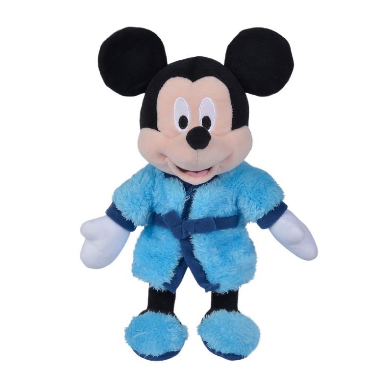  mickey souris peluche peignoir bleu turquoise 25 cm 